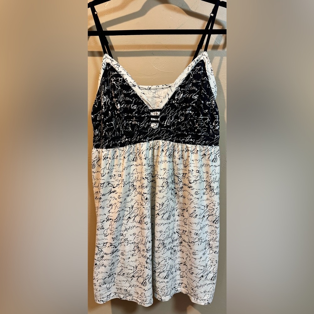 Cacique Lane Bryant plus 14 16 Black and White Lace Chemise Intimates
